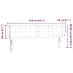 vidaXL Tête de lit avec oreilles Gris clair 163x23x78/88 cm Tissu