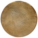 vidaXL Table basse martelée en aluminium Ø 50x30 cm laiton