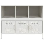 vidaXL Buffet blanc 100 5x39x79 cm acier
