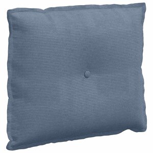 vidaXL Coussin de Dos Bleu 60 x 50 cm Tissu en velours côtelé