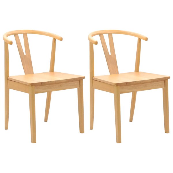 vidaXL Chaise de salle à manger 2 Pièces Naturel