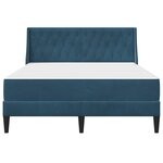 vidaXL Cadre de lit avec matelas Bleu 180 x 200 cm Velours