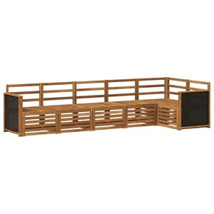 vidaXL Ensemble de canapés d'extérieur 5 pc Naturel