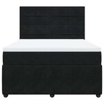 vidaXL Sommier à lattes de lit et matelas Noir 160x200 cm Velours