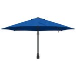 vidaXL Parasol de jardin Bleu et Noir 248 x 248 x 148 cm