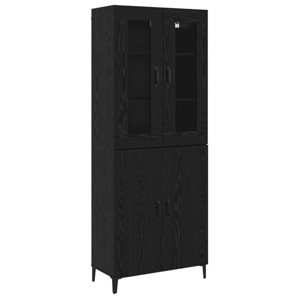 vidaXL Haut Armoire 2 Pièces Chêne noir Bois d'ingénierie