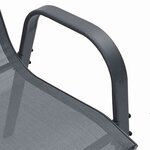 vidaXL Chaises empilables de jardin lot de 2 Gris Tissu textilène
