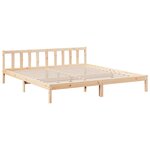 vidaXL Cadre de lit extra long sans matelas 180x220 cm bois massif pin