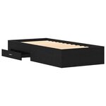 vidaXL Cadre de lit Chêne noir 90 x 190 cm Bois d'ingénierie