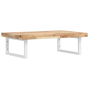 vidaXL Étagère de vasque murale acier et bois massif d'acacia