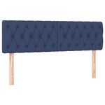 vidaXL Sommier à lattes de lit avec matelas LED Bleu 160x200 cm Tissu