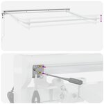vidaXL Auvent Rétractable Blanc 350x200 cm Tissu et Aluminium