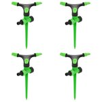 vidaXL Arroseurs rotatifs 4 Pièces vert et noir 16x13 5x25 5 cm ABS et PP