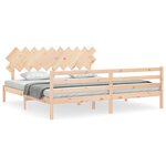 vidaXL Cadre de lit sans matelas 200x200 cm bois massif