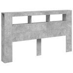 vidaXL Tête de lit à LED gris béton 180x18 5x103 5cm bois d'ingénierie
