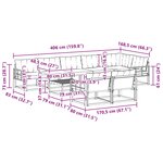 vidaXL Ensemble de canapés d'extérieur 9 pc Blanc et noir