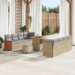 vidaXL Ensemble de canapé de jardin 11 Pièces Beige  gris clair