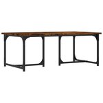 vidaXL Table basse Chêne fumé 90x50x35 cm Bois d'ingénierie