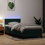 vidaXL Sommier à lattes de lit et matelas et LED vert foncé 80x220 cm velours