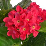 vidaXL Plante hortensia artificielle avec pot 60 cm Rouge