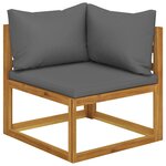 vidaXL Salon de jardin 12 Pièces avec coussin Bois d'acacia solide