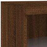 vidaXL Buffet avec lumières LED chêne marron 60 5x37x100 cm