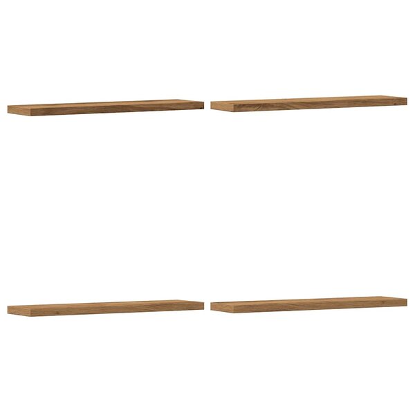 vidaXL Étagères murales 4 Pièces chêne artisanal 40x10x1 5 cm