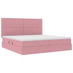 vidaXL Lit avec rangement et LED avec LED Rose 200 x 200 cm Velours