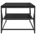 vidaXL Table basse Chêne noir 90 x 50 x 40 cm