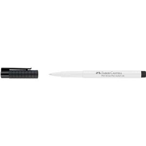 Feutre PITT artist pen pointe 1 5mm blanc x 10 FABER-CASTELL