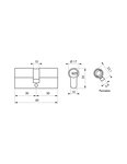 THIRARD - Cylindre de serrure débrayable Transit 1  30x30mm  5 clés  nickelé