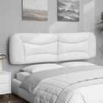 vidaXL Coussin de tête de lit Hvar blanc 193 cm similicuir
