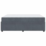 vidaXL Cadre de lit avec matelas Gris foncé 160 x 200 cm tissu