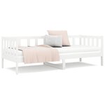 vidaXL Lit de jour sans matelas blanc 90x190 cm bois de pin massif