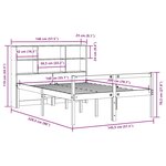 vidaXL Lit bibliothèque sans matelas cire marron 140x200cm bois massif