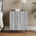 vidaXL Cabinet de chevet Sonoma gris 43 x 34 5 x 52 cm
