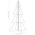 vidaXL Arbre de Noël cône 360 LED d'intérieur/d'extérieur 143x250 cm