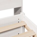 vidaXL Lit bibliothèque sans matelas blanc 100x200 cm bois pin massif