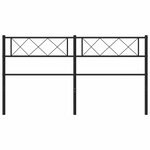 vidaXL Tête de lit métal noir 135 cm