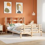 vidaXL Lit bibliothèque sans matelas 120x200 cm bois de pin massif
