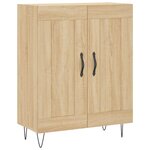 vidaXL Buffet haut Chêne sonoma 69 5x34x180 cm Bois d'ingénierie