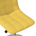 vidaXL Chaise pivotante de salle à manger Jaune moutarde Tissu