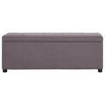 vidaXL Banc avec compartiment de rangement 116 cm Taupe Polyester