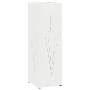 vidaXL Porte-parapluie Blanc 15 5 x 15 5 x 49 cm Métal