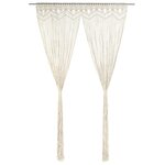 vidaXL Rideau en macramé 140x240 cm Coton