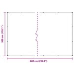 vidaXL Couverture végétale avec œillets 3x6 m PVC