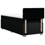 vidaXL Sommier à lattes de lit et matelas Noir 80x200 cm Tissu
