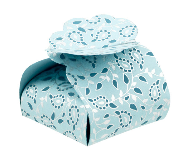 Boite en papier Florets Taj 5 pièces Aqua