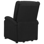 vidaXL Fauteuil Noir Tissu