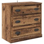 vidaXL Buffets 3 Pièces Bois Ancien 70 x 35 5 x 67 5 cm Bois d'ingénierie